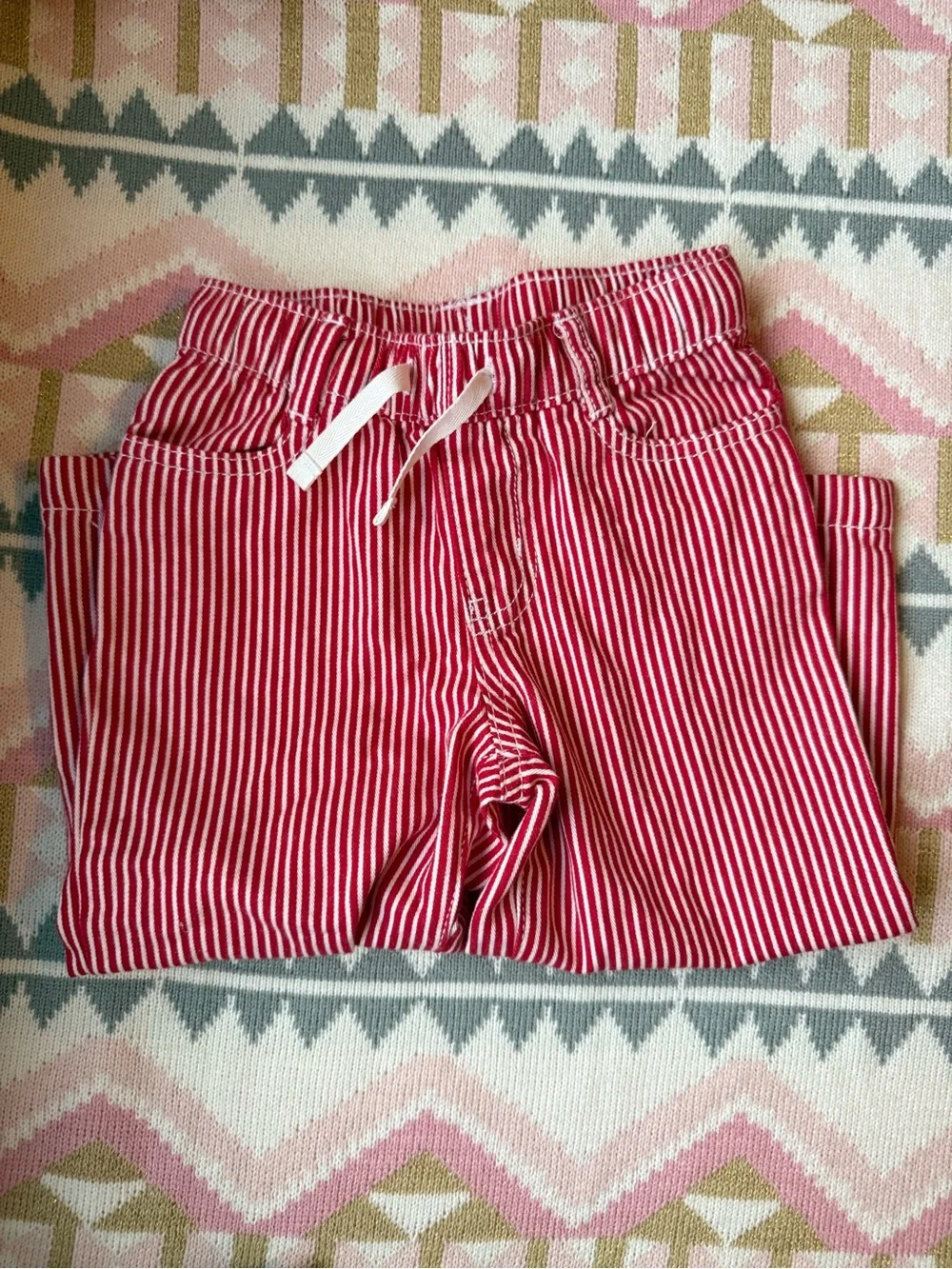 OshKosh B'gosh Red and White Striped Pants